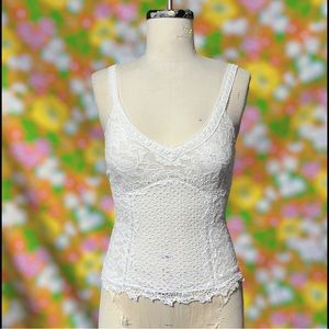 White Temptation made in positanto lace cami top